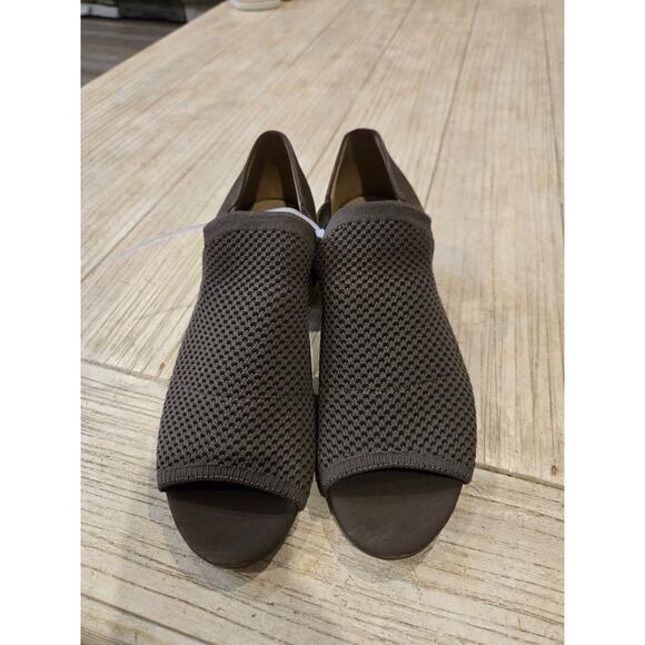 Eileen Fisher Women's Vero Cuoio Brown Knit Block-Heel Sandals Size 6.5 - Picture 2 of 5